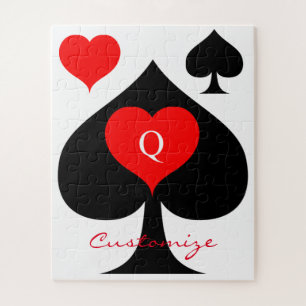 Puzzle Reina negra de espadas de corazón rojo Thunder_Co