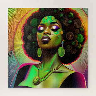 Puzzle Reina negra melanina Sista Belleza afroamericana