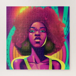 Puzzle Reina negra melanina Sista mujer afroamericana