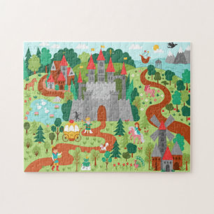 Puzzle Reino de Fantasía de Cuento de Hadas Medieval Cast