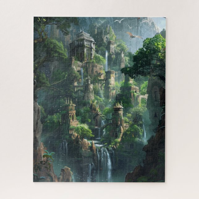 Puzzle Reino de la Cascada de Fantasía (Vertical)