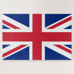 Puzzle Reino Unido (Bandera Británica) (Union Jack) (Rein<br><div class="desc">Este diseño presenta la bandera nacional del Reino Unido, también conocida como Union Jack. La bandera también es conocida como la Bandera de la Unión Real en Canadá. Se remonta a principios del siglo XVII, cuando James I había heredado los tronos inglés e irlandés, que le permitían unir a Inglaterra,...</div>