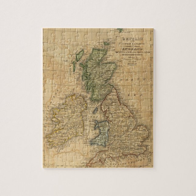Puzzle Reino Unido de Inglaterra, Escocia e Irlanda (Vertical)