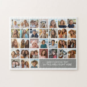 Puzzle Rejilla de 31 fotos en collage - Cuadro de texto -