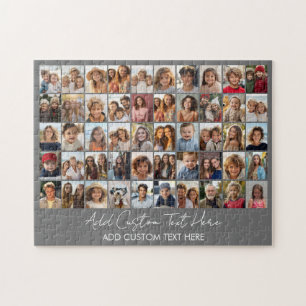 Puzzle Rejilla de Colaje de 50 Fotos - Texto de Guión - g