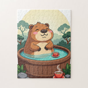 Puzzle Relajación en Bañera de Capybara Zen - Ambiente Tr