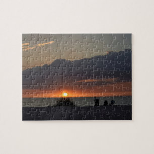 Puzzle Relajante puesta de sol en la playa - 8x10 - 110 p