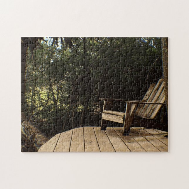 Puzzle Relajarse en el Porch in the Woods en un (Horizontal)