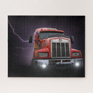 Puzzle Relámpago Rojo KW Big Rig 18 Wheeler