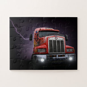 Puzzle Relámpago Rojo KW Big Rig 18 Wheeler