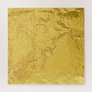 Puzzle Relieve metalizado dorado: Textura abstracta brill