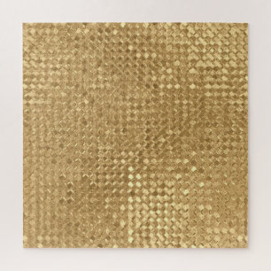 Puzzle Relieve metalizado dorado, textura purpurina sin c