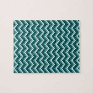 Puzzle Relieve metalizado Grabado en relieve verde azulad