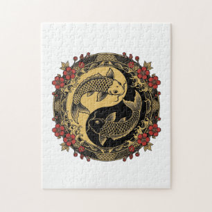 Puzzle Relieve Redondo Ornamental del Dragón Imperial Chi