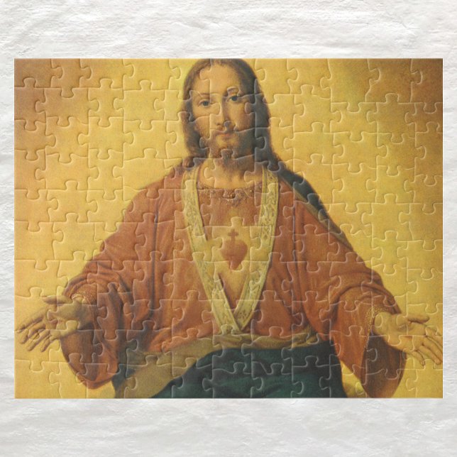 Puzzle Religión vintage, corazón sagrado de Jesucristo (Subido por el creador)