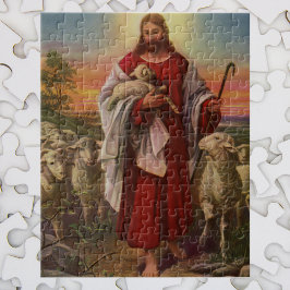 Puzzle Religión vintage, Cristo el Buen Pastor Flock