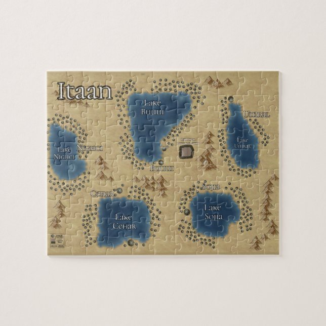 Puzzle Relkili Sun Itaan Mapa de arte (Horizontal)