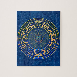 Puzzle Reloj Art Decó Rusty Azul de Steampunk Retro