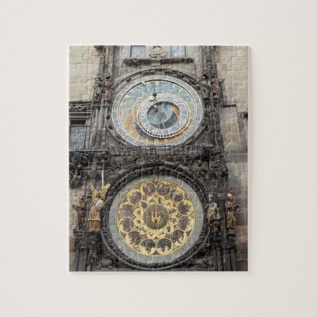 Puzzle Reloj astronómico en foto del recuerdo de Praga (Vertical)