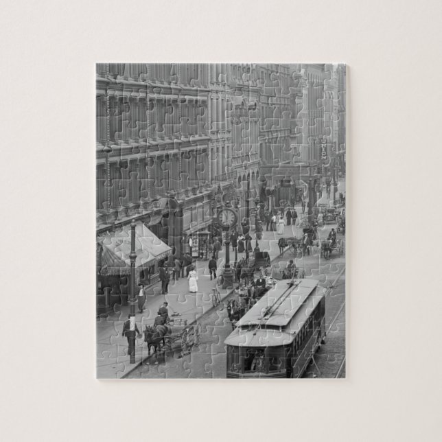 Puzzle Reloj de la calle de Rochester, Nueva York (Vertical)