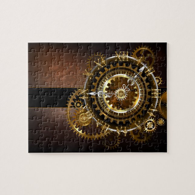 Puzzle Reloj de vapor con engranajes antiguos (Horizontal)