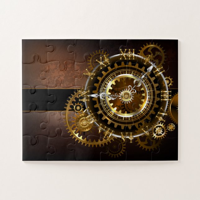 Puzzle Reloj de vapor con engranajes antiguos (Horizontal)