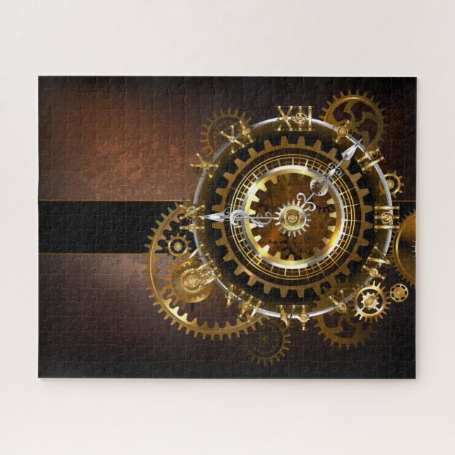 Puzzle Reloj de vapor con engranajes antiguos (Horizontal)