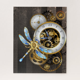 Puzzle Reloj de vapor con libélula mecánica
