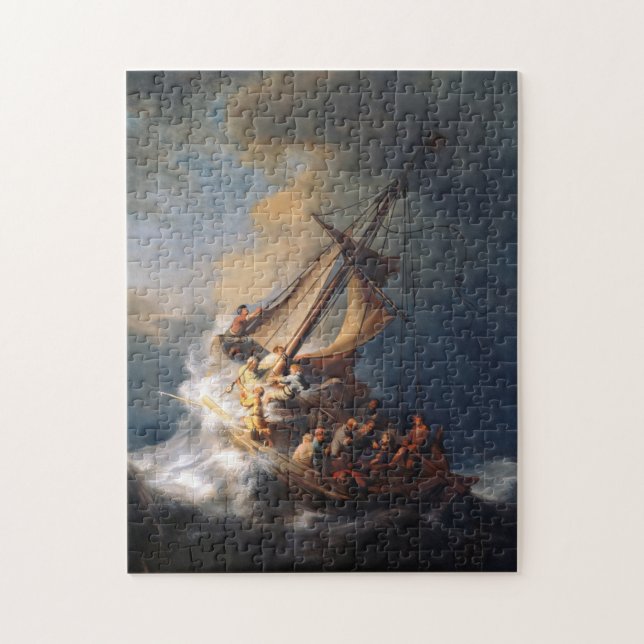 Puzzle Rembrandt Storm Sea of Galilee Painting (Vertical)