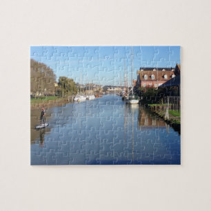 Puzzle Remero de paddle en Faversham Creek Inglaterra