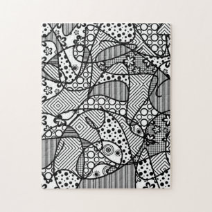 Puzzle Remiendo negro y blanco 04 del modelo