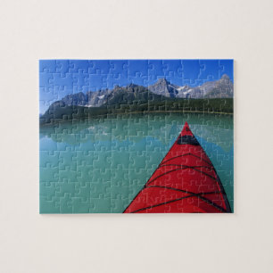 Puzzle Remo en kayak en el lago Waterfowl bajo el pico Ho