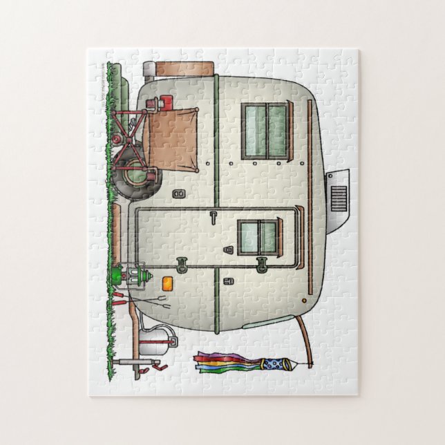 Puzzle Remolque de cristal del viaje del campista del (Vertical)