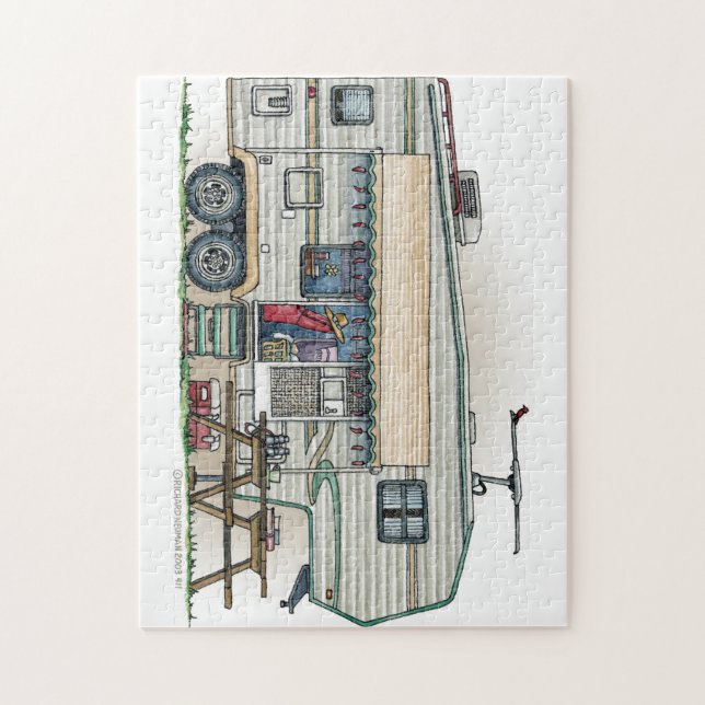 Puzzle Remolque lindo del viaje del campista de la quinta (Vertical)