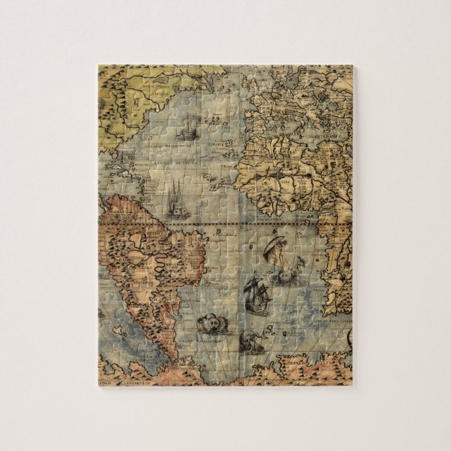Puzzle Renacimiento del Mapa Antiquev de Forlani de 1565 (Vertical)