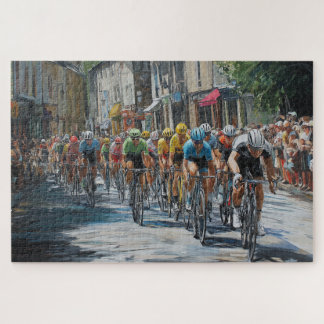 Puzzle Rennrad Straßenrennen – Peloton im Radrennen