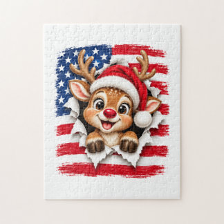 Puzzle Reno americano de Navidad