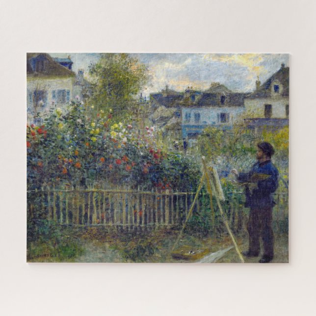 Puzzle Renoir - Claude Monet pintando en su jardín (Horizontal)
