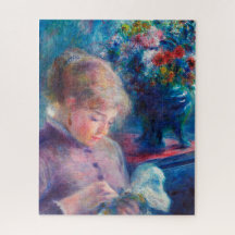 Renoir, joven mujer cosiendo