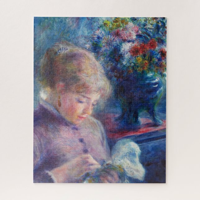 Puzzle Renoir, joven mujer cosiendo (Vertical)