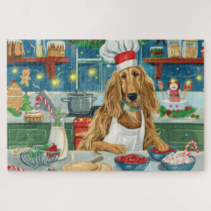 Puzzle Repostería Navideña con Afghan Hound: Fiesta de Na