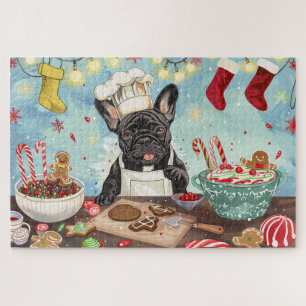 Puzzle Repostería Navideña con Bulldog Francés: Navidad F