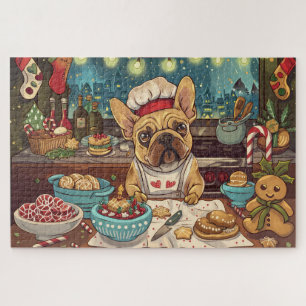 Puzzle Repostería Navideña con Bulldog Francés: Navidad F