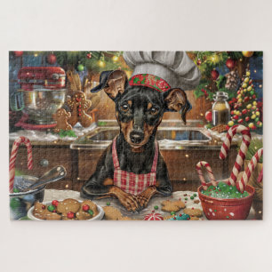 Puzzle Repostería Navideña de Pinscher Alemán: Navidad Fe