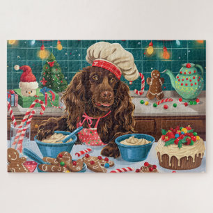 Puzzle Repostería Navideña del Field Spaniel: Navidad Fes