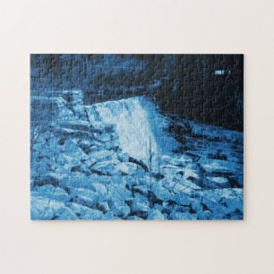Puzzle Represa De Mármol Blanco En Arte De Fantasía Azul