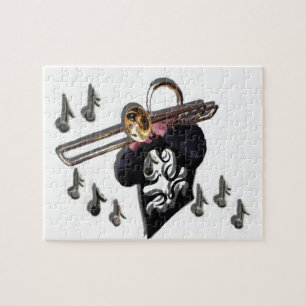 Puzzle reproductor trombone de diseño musical