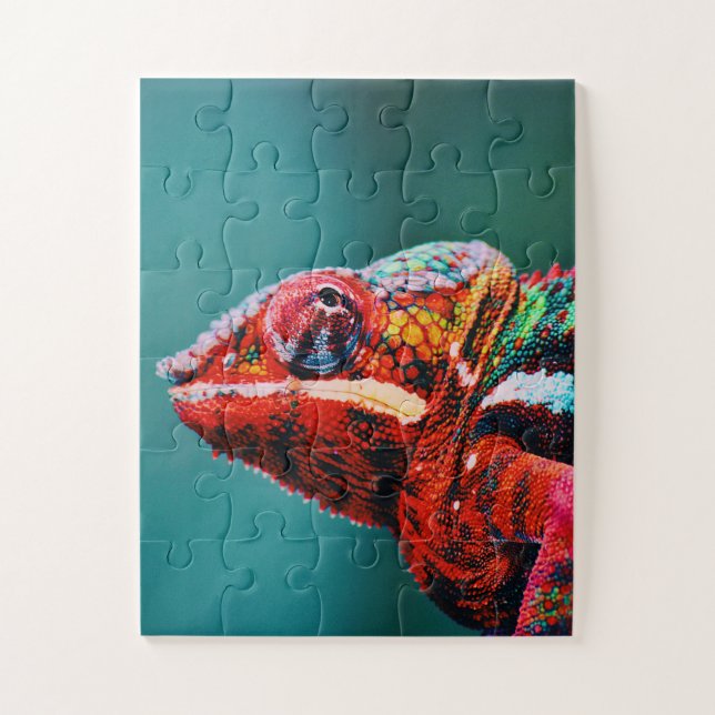 Puzzle Reptile de color de arcoiris (Vertical)