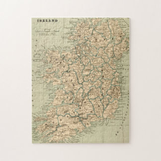 Puzzle República de Irlanda del mapa de la antigüedad del