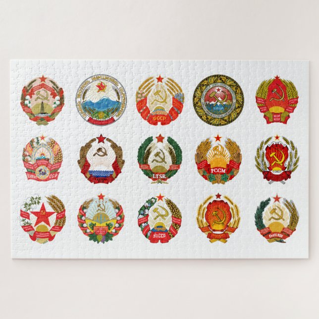 Puzzle Repúblicas de la Unión Soviética (Horizontal)